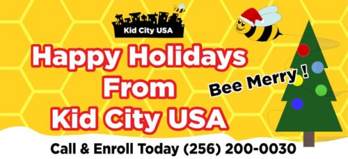 Happy Holidays Bee Merry Banner